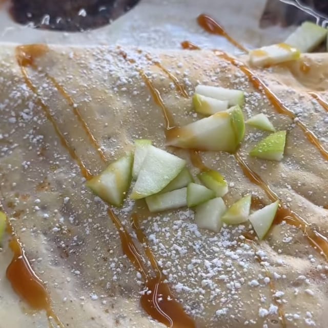 Caramel and Apple Crepe.