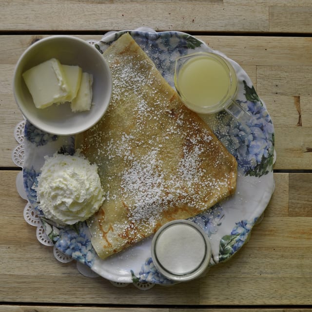 Lemon and Sugar Crepes.