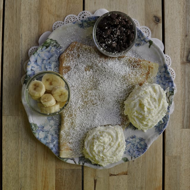 Chocolate and Banana Crepes.
