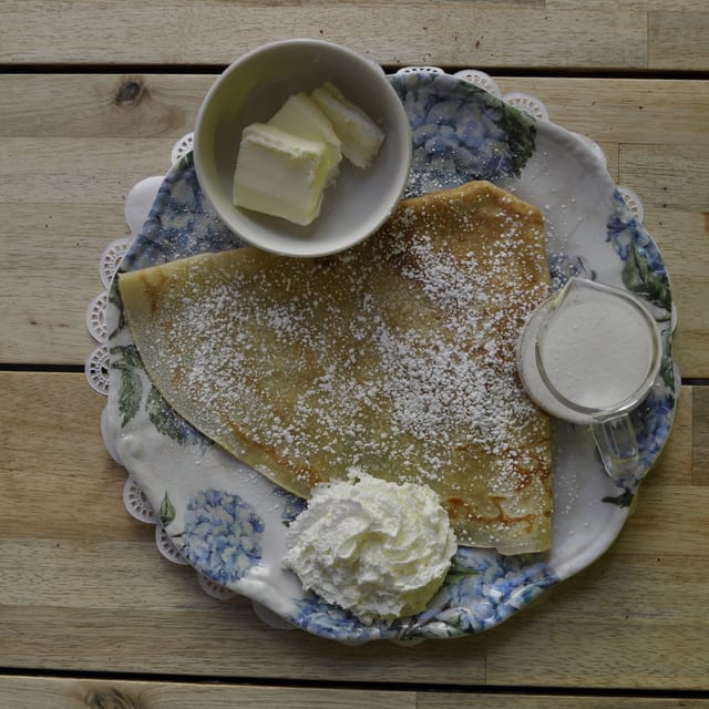 Sugar and Butter Crepes.