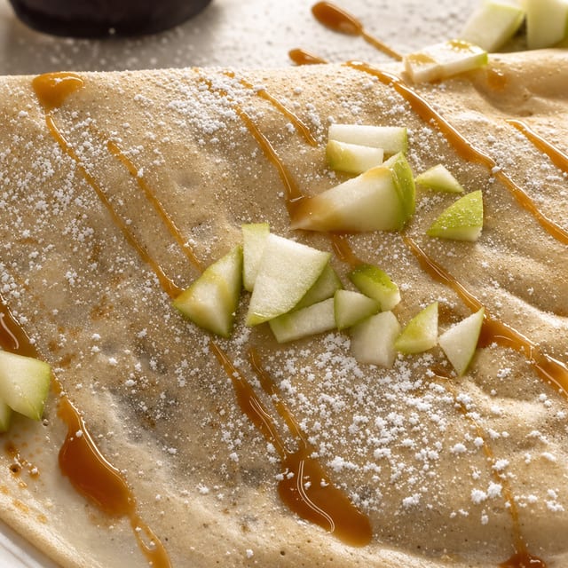Caramel and Apple Crepe.