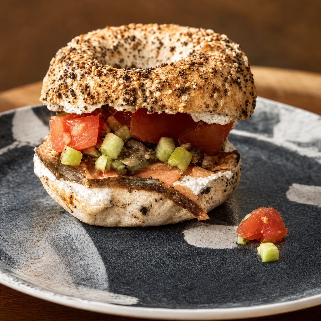 Smoked Salmon Bagel.