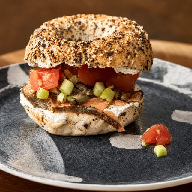 Smoked Salmon Bagel.