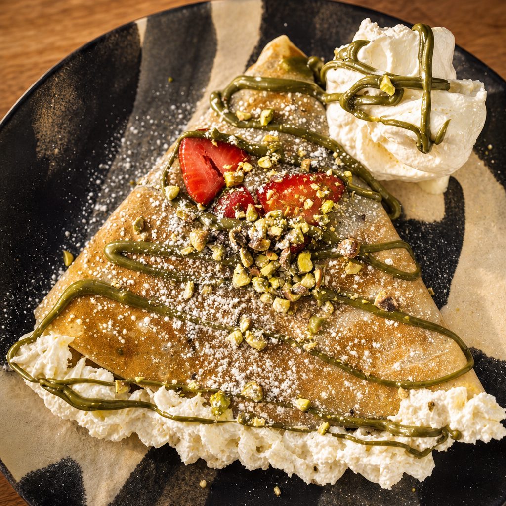 Pistachio Crepe.